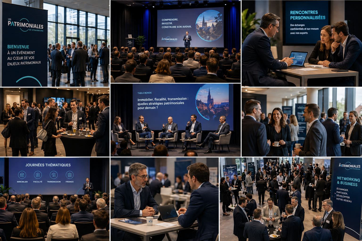 Moments du salon Les Patrimoniales : conférences, tables rondes, rencontres et networking